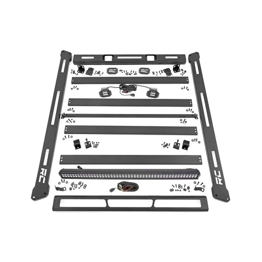 ROUGH COUNTRY Roof Rack | Black Series Lights | Jeep Wrangler JL (18-25)/Wrangler Unlimited (18-25)  | 10622