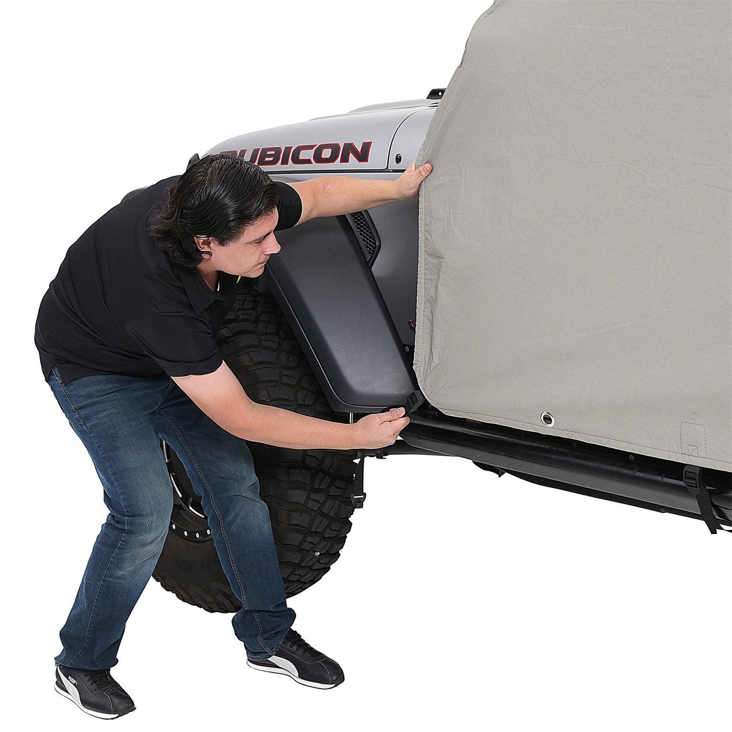 Smittybilt Cab Cover Water Resistant Gray w/Door Flaps I 1071