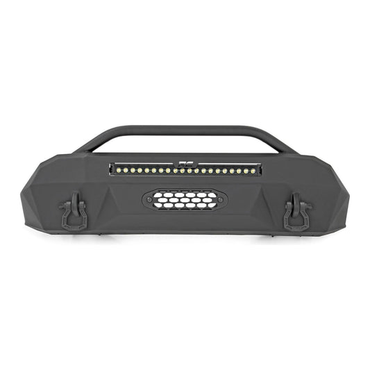 Rough Country Black Series w/ White DRL Front Bumper I 10724