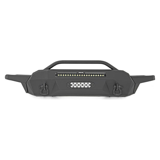 Rough Country Black Series w/ White DRL Front Bumper I 10725