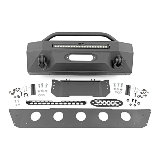 Rough Country Black Series w/ White DRL Front Bumper I 10745