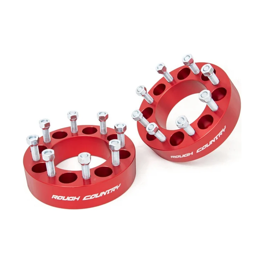 Rough Country Anodized Red 2 Inch Wheel Spacers I 1095RED