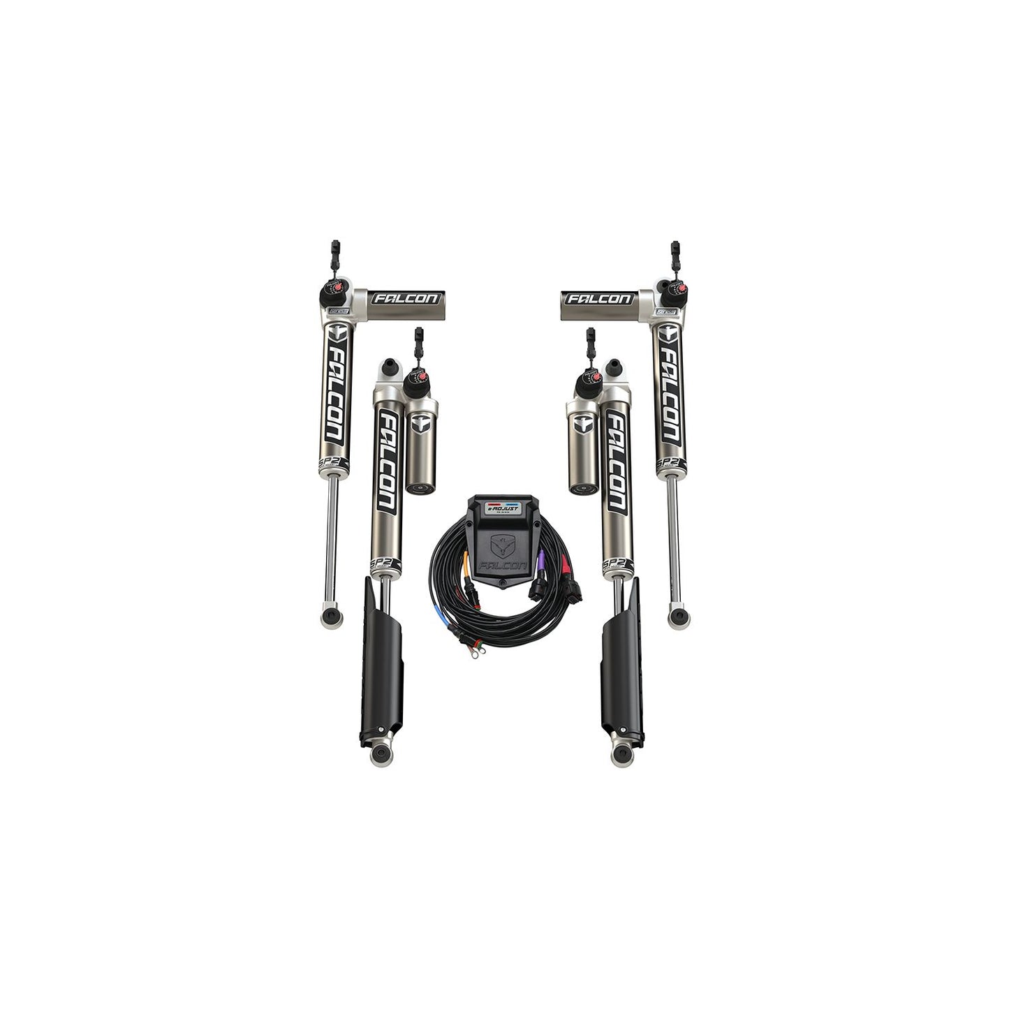 FALCON SHOCKS | 18-Up Jeep Wrangler 18-Up Jeep WranglerJL 4 Door SP2 3.5 e-Adjust Piggyback Shock Kit 2-4.5 Inch Lift Falcon Shocks | 11-03-35-400-200