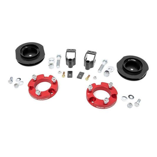 ROUGH COUNTRY 2 Inch Lift Kit | X-REAS | Red Spacers | Toyota 4Runner 2WD/4WD (2010-2024) | 767RED