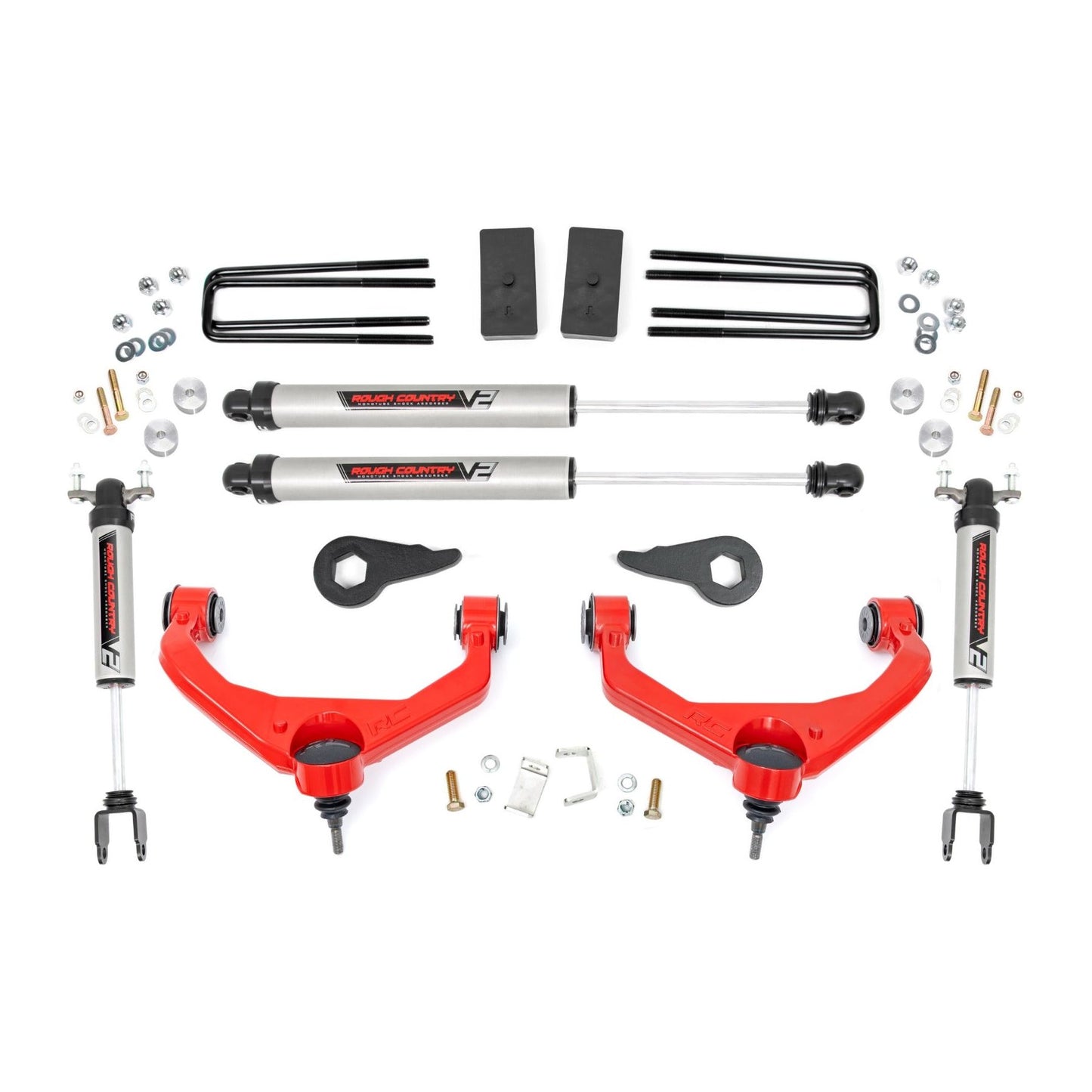 Rough Country V2 Monotube 3.5 Inch Lift Kit I 95970RED