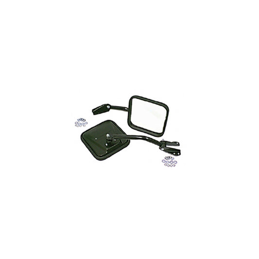 RUGGED RIDGE | 11001.03 | Side Mirror Pair, Black, 55-86 Cj With Convex Mirror Glass For Passenger Side