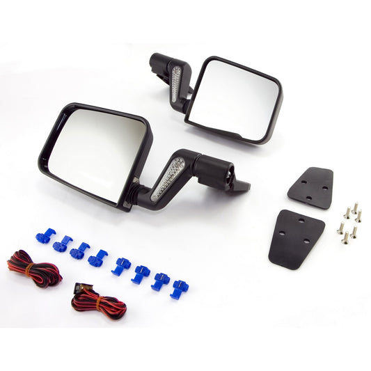 RUGGED RIDGE | 11002.2 | Mirror Heated Pair Black 87-02W/Half Doors 94-02 W/Full Doors Yj & Tj