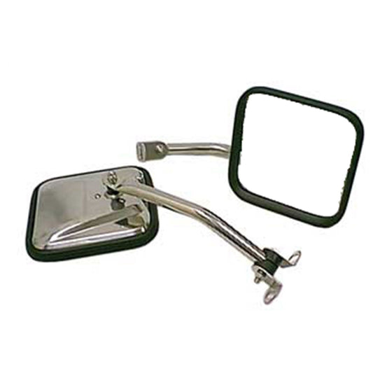 RUGGED RIDGE | 11005.06 | Mirror Kit, Cj Style, Stainless, 87-95 Wrangler