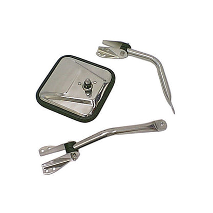 RUGGED RIDGE | 11011.01 | Chrome Mirror Head, 55-86 Jeep Cj Models