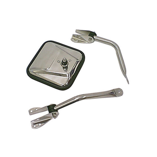 RUGGED RIDGE | 11011.01 | Chrome Mirror Head, 55-86 Jeep Cj Models