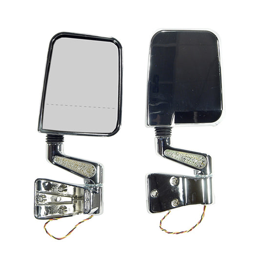 RUGGED RIDGE | 11016.02 | Led Mirror Pair, Chrome, 87-02 Wrangler With Dual Focal Point On Passenger Side