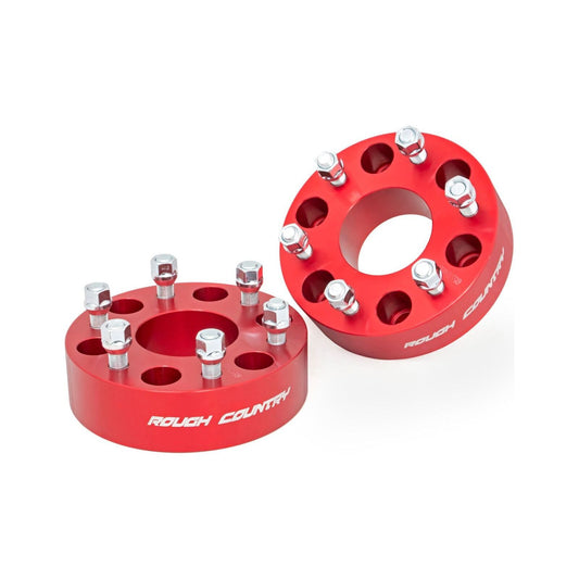 Rough Country Anodized Red 2 Inch Wheel Spacers I 1101RED