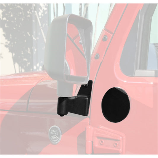 RUGGED RIDGE | 11025.04 | Door Mirror Relocation Brackets,Pair,Black 07-18 Jk Wrangler
