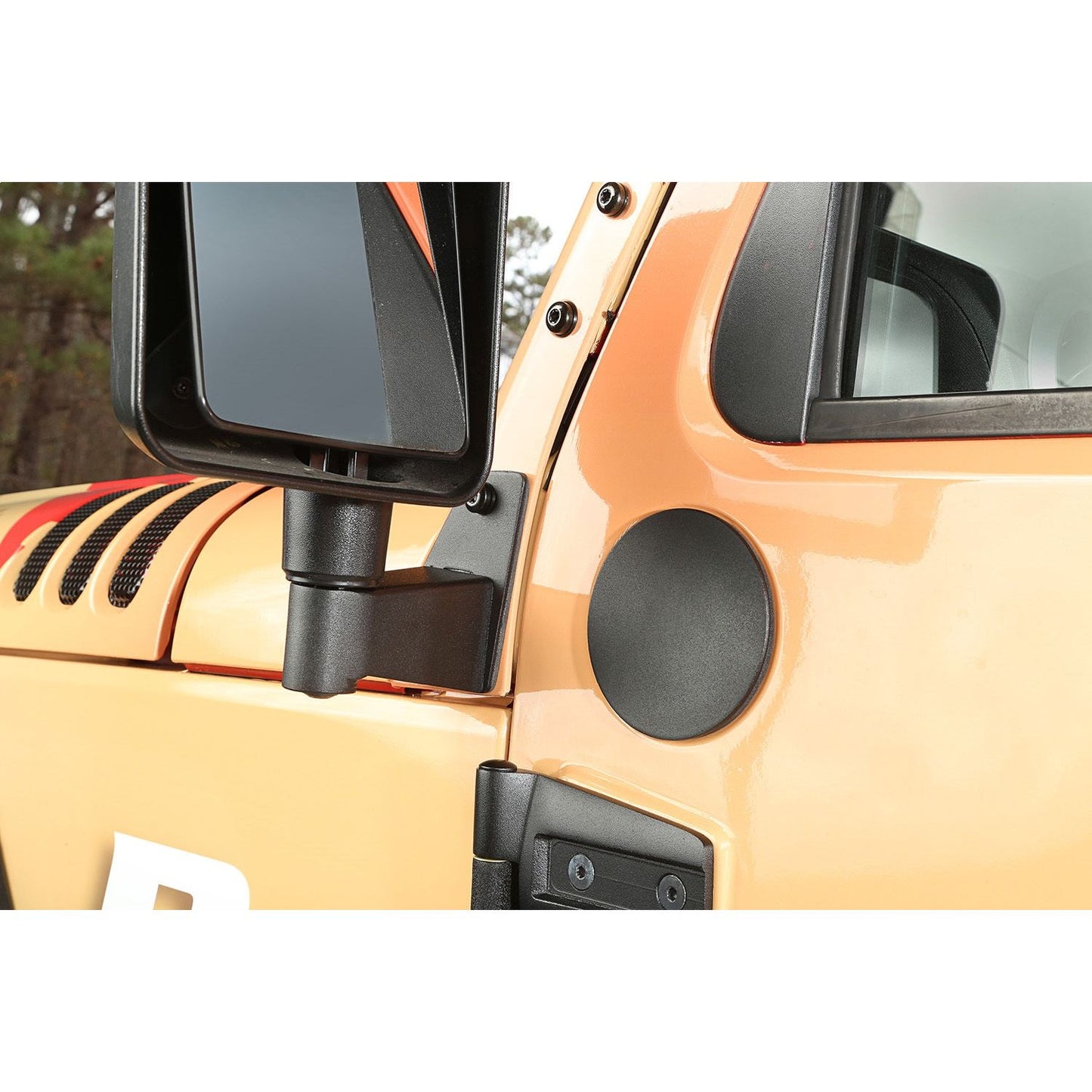 RUGGED RIDGE | 11025.07 | 07-15 Wrangler Mirror Relocation Brackets, Textured Black