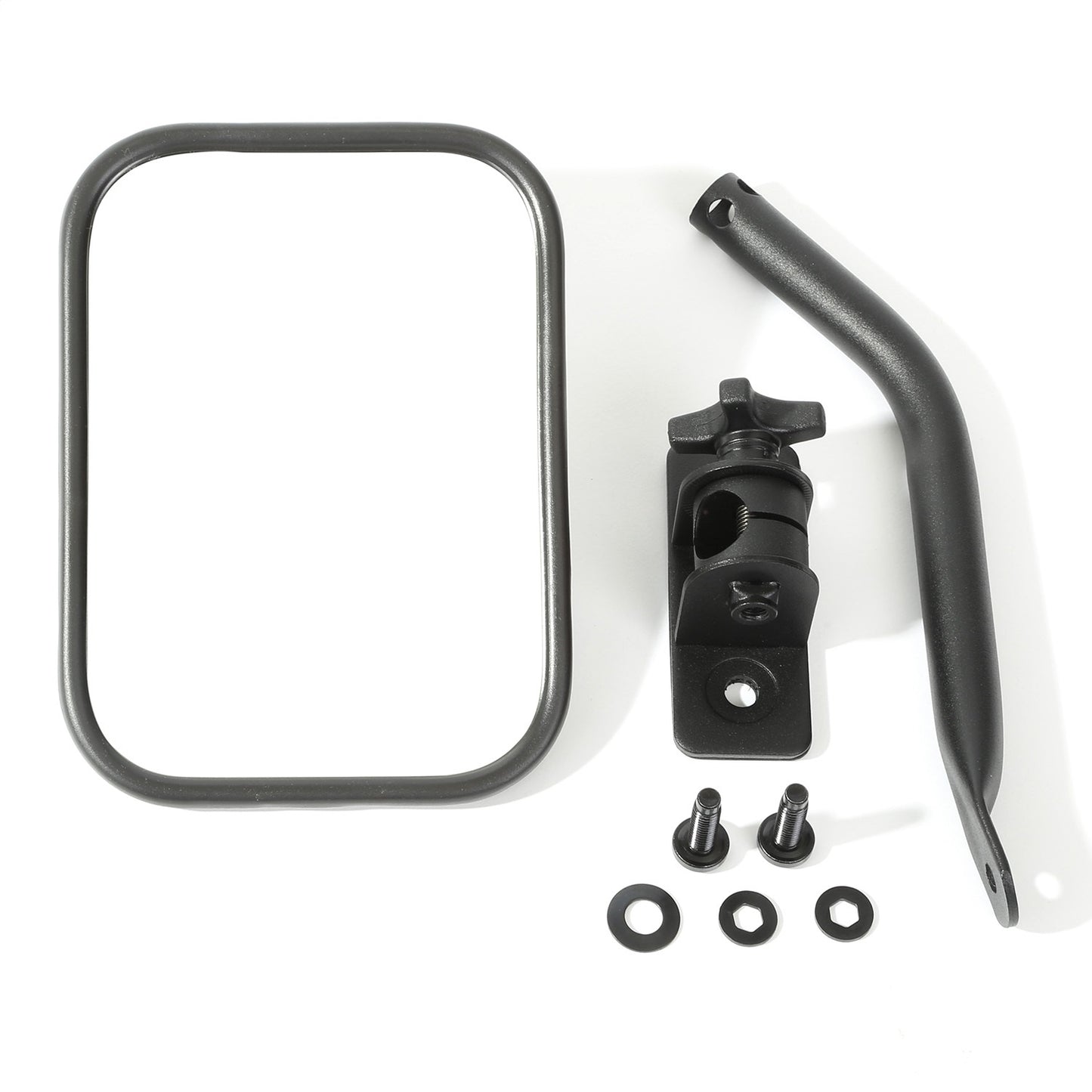 RUGGED RIDGE | 11025.14 | 97-15 Wrangler Quick Release Mirror Textured Black, Rectangular