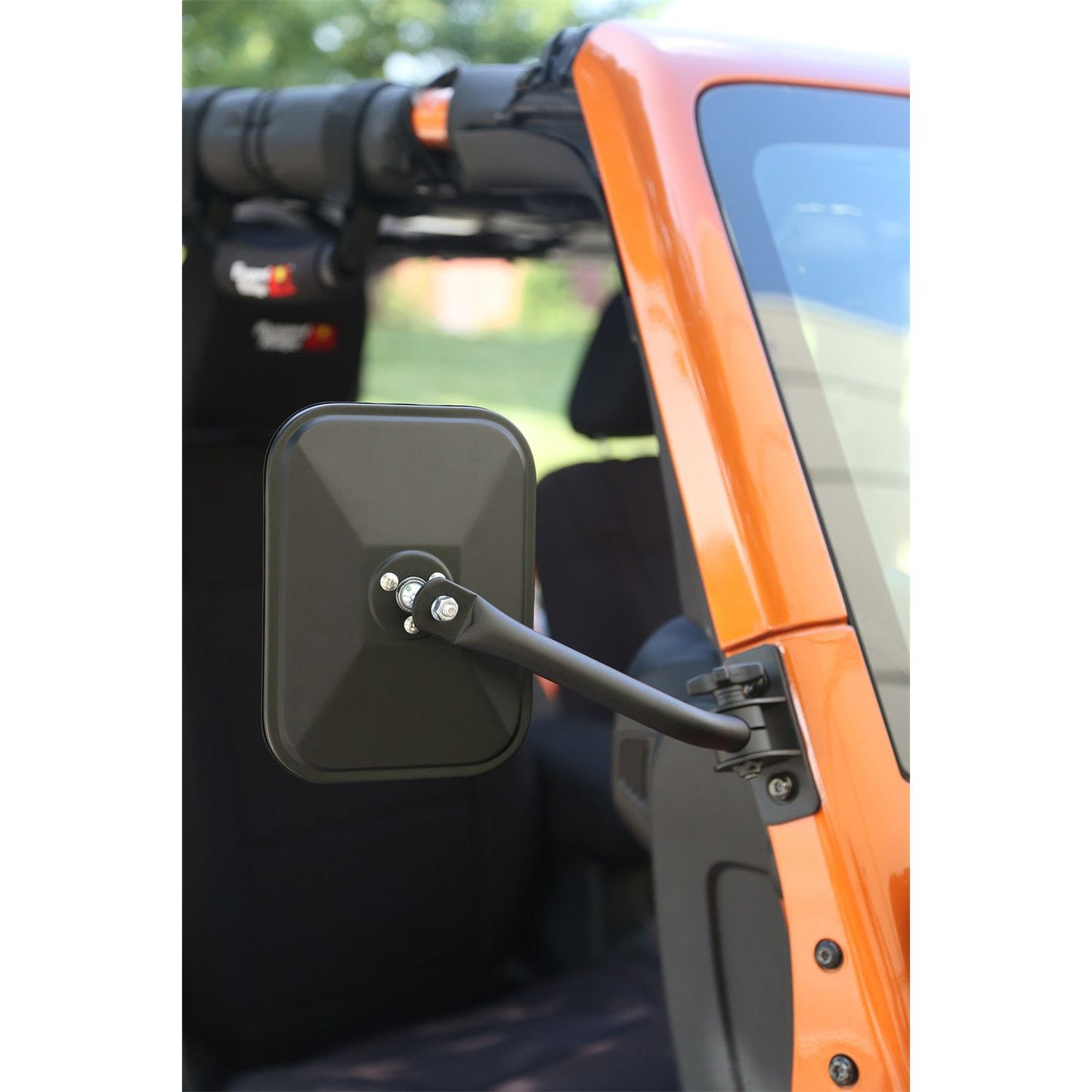 RUGGED RIDGE | 11025.14 | 97-15 Wrangler Quick Release Mirror Textured Black, Rectangular