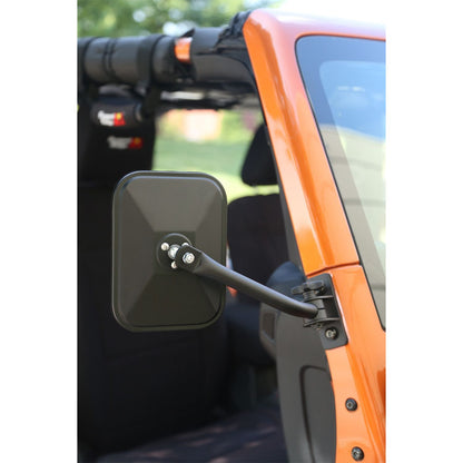 RUGGED RIDGE | 11025.14 | 97-15 Wrangler Quick Release Mirror Textured Black, Rectangular