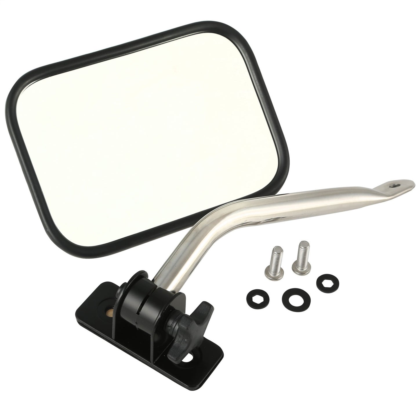 RUGGED RIDGE | 11026.13 | 97-16 Wrangler Tj Jk Quick Release Mirror-Stainless Steel-Rectangular