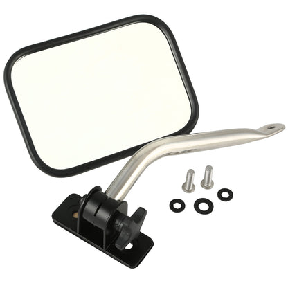 RUGGED RIDGE | 11026.13 | 97-16 Wrangler Tj Jk Quick Release Mirror-Stainless Steel-Rectangular