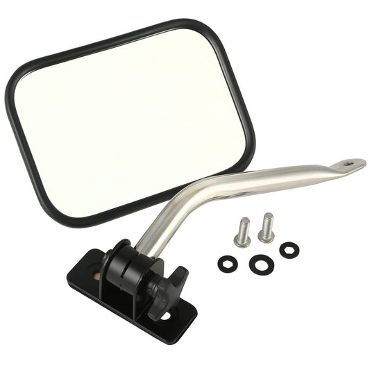 RUGGED RIDGE | 11026.13 | 97-16 Wrangler Tj Jk Quick Release Mirror-Stainless Steel-Rectangular