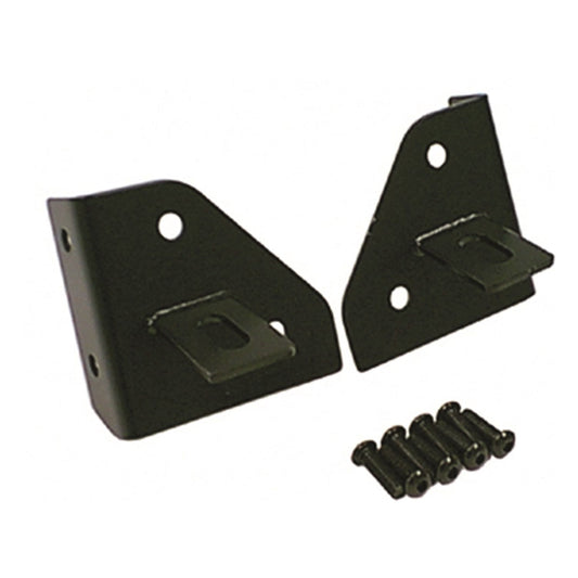 RUGGED RIDGE | 11027.01 | Windshield Hinge Light Bracket Pair, Black, 76-95 Wrangler