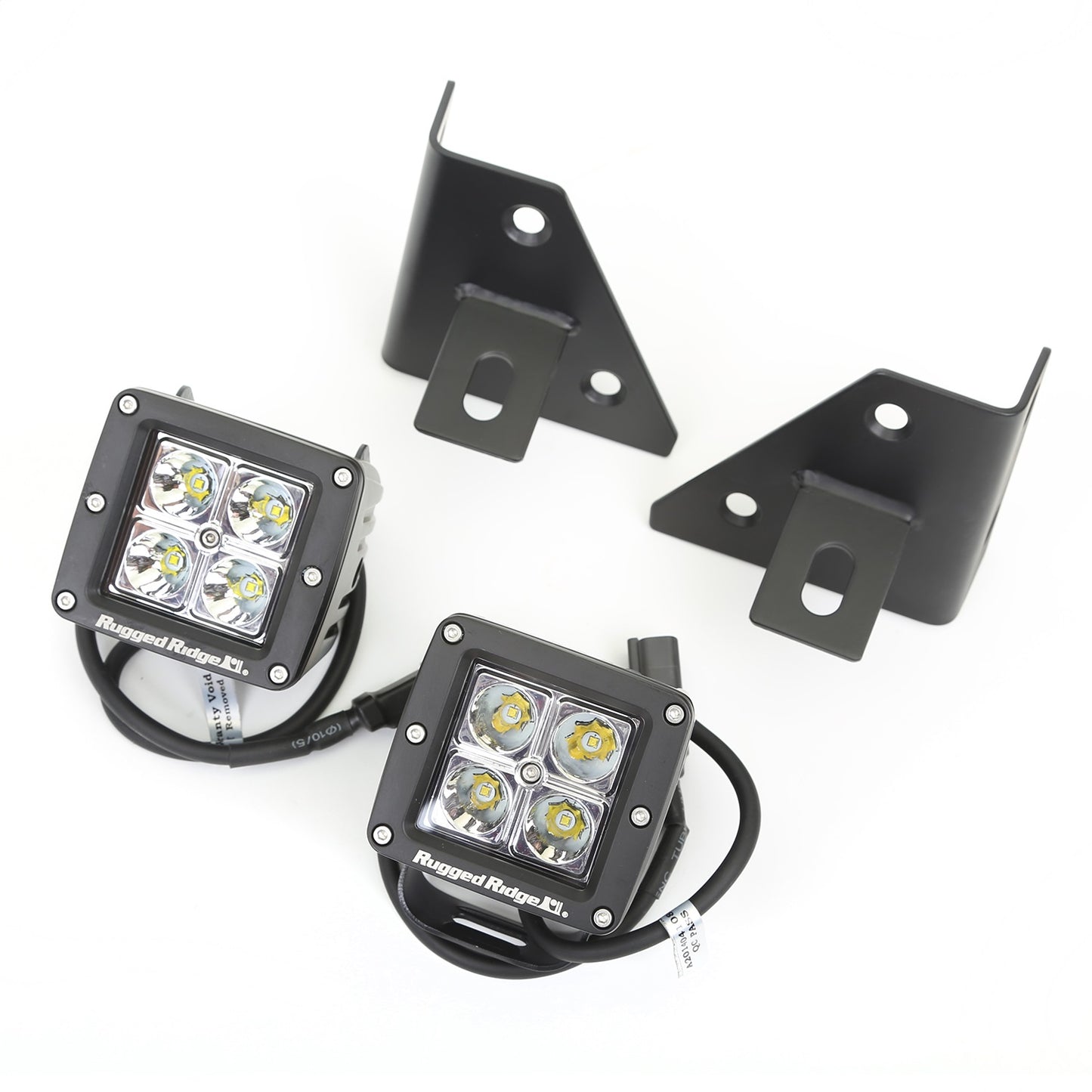 RUGGED RIDGE | 11027.12 | 76-95 Cj & Wrangler Windshield Bracket Led Kit Square