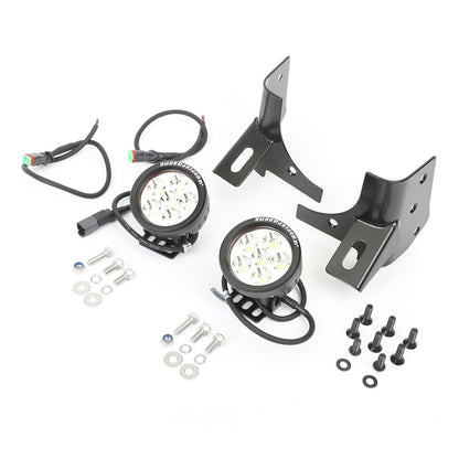 RUGGED RIDGE | 11027.13 | 97-06 Wrangler Windshield Bracket Led Kit Round