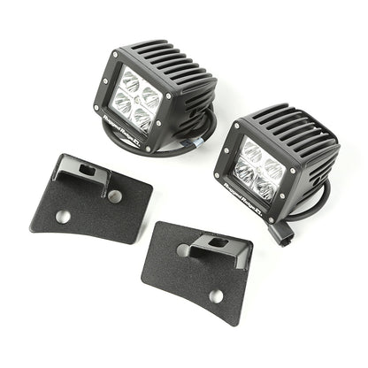 RUGGED RIDGE | 11027.16 | Windshield Brkt Led Kit, Text. Blk, Sq., 07-15 Jk