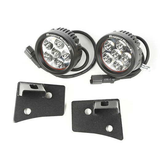RUGGED RIDGE | 11027.17 | Windshield Brkt Led Kit, Text. Blk, Rd., 07-15 Jk