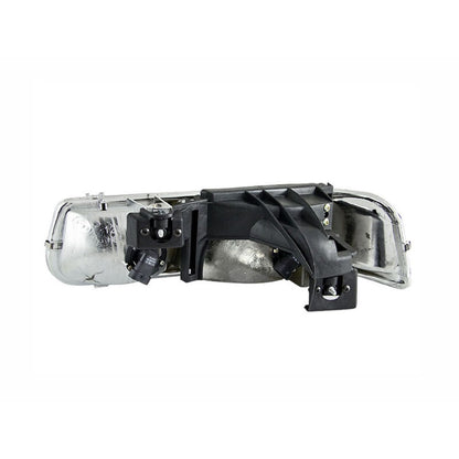 Anzo USA | Crystal Headlight Set Clear Lens Chrome Housing Pair | Fits Silverado 1500 | 111011