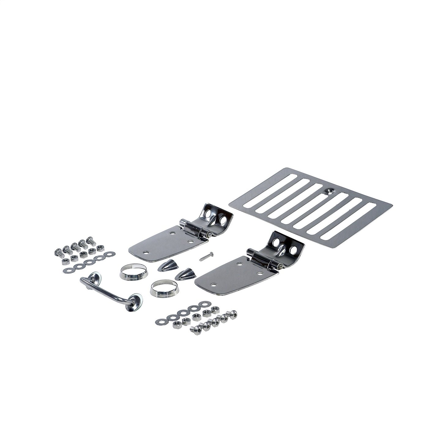 RUGGED RIDGE | 11101.03 | Complete Hood Kit, 98-06 Jeep Wrangler/Unlimited (Hood Catches Not Included), St