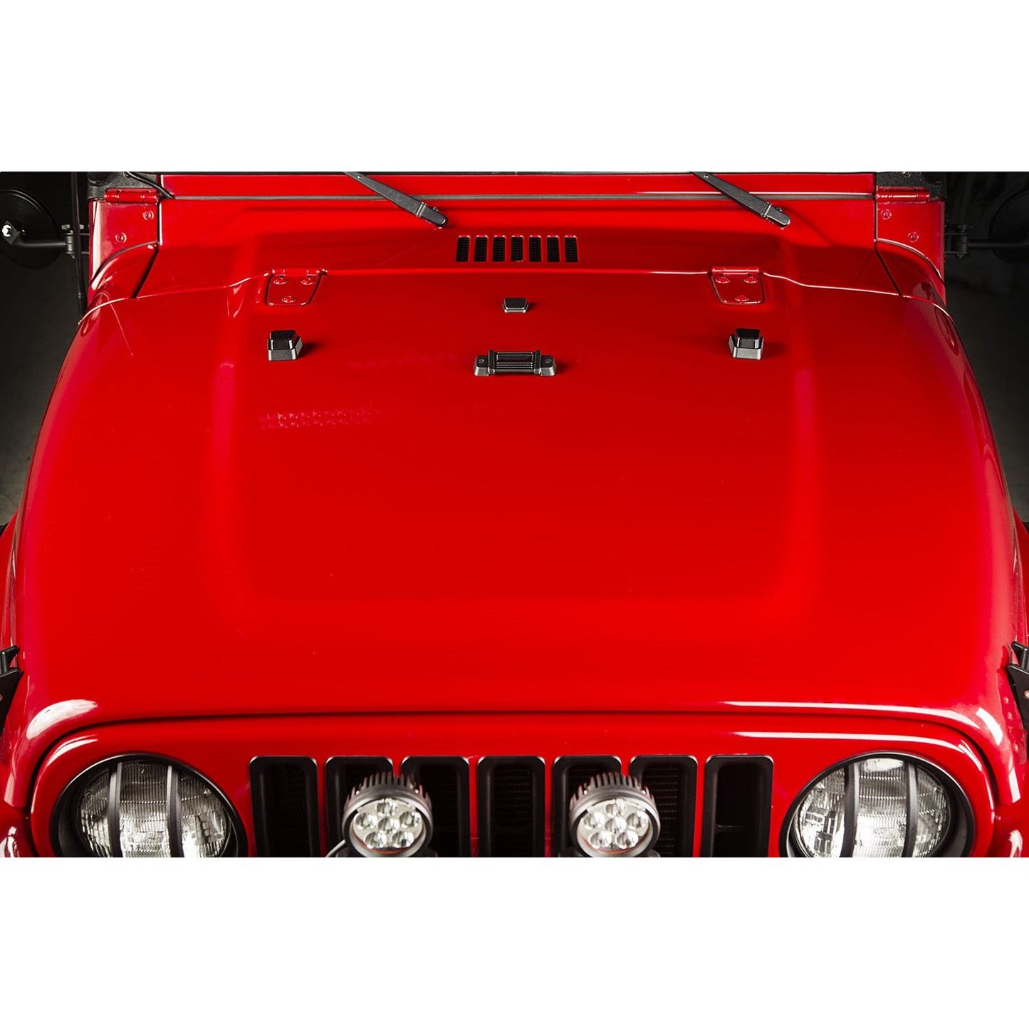 RUGGED RIDGE | 11101.08 | Elite Hood Dressup Kit; 97-17 Wrangler