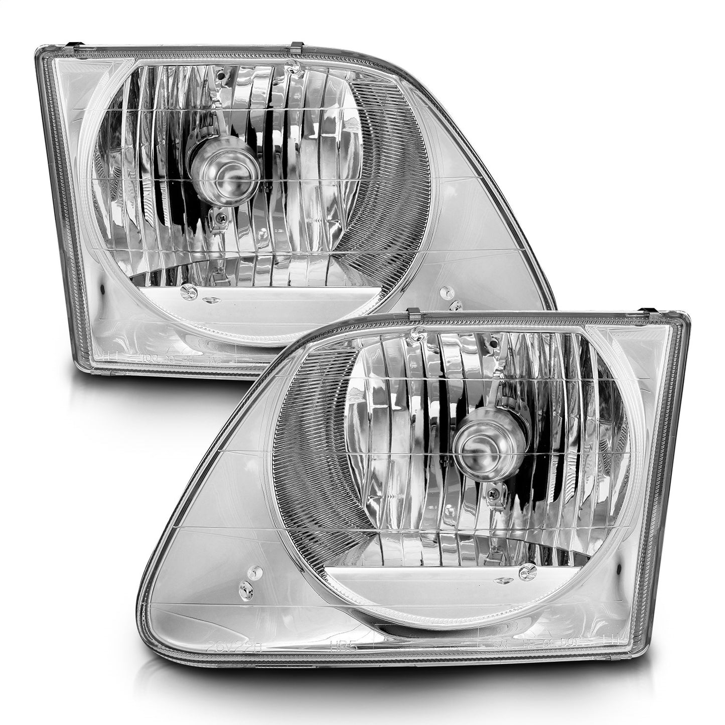 Anzo USA | Crystal Headlight Set Clear Lens Chrome Housing Pair | Fits F-150 | 111030