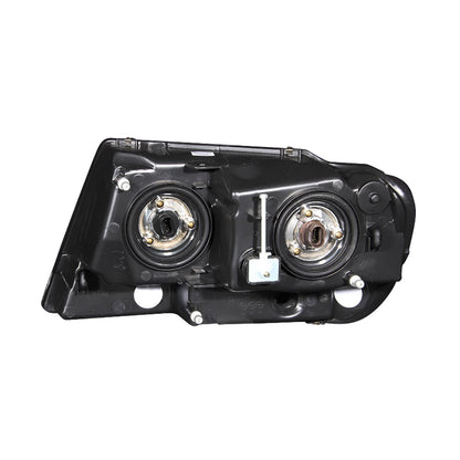 Anzo USA | Crystal Headlight Set Clear Lens Black Housing Pair | Fits Grand Cherokee | 111042