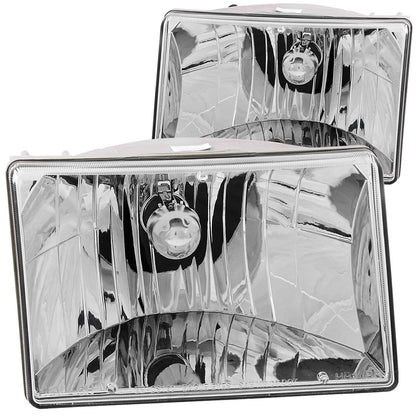 Anzo USA | Crystal Headlight Set Clear Lens Chrome Housing Pair | Fits Grand Cherokee | 111066
