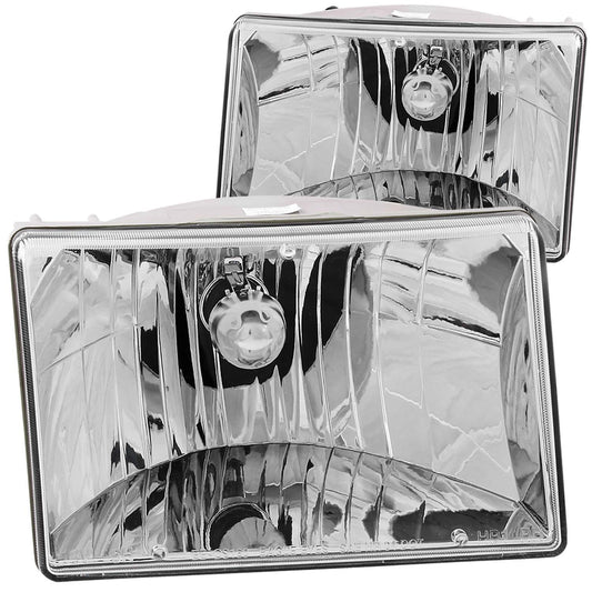 Anzo USA | Crystal Headlight Set Clear Lens Chrome Housing Pair | Fits Grand Cherokee | 111066