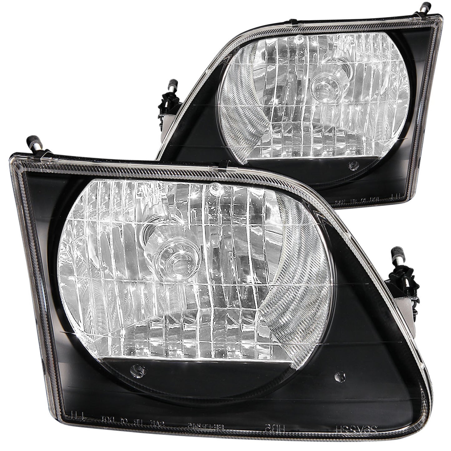 Anzo USA | Crystal Headlight Set Clear Lens Black Housing G2 Pair | Fits F-150 | 111083