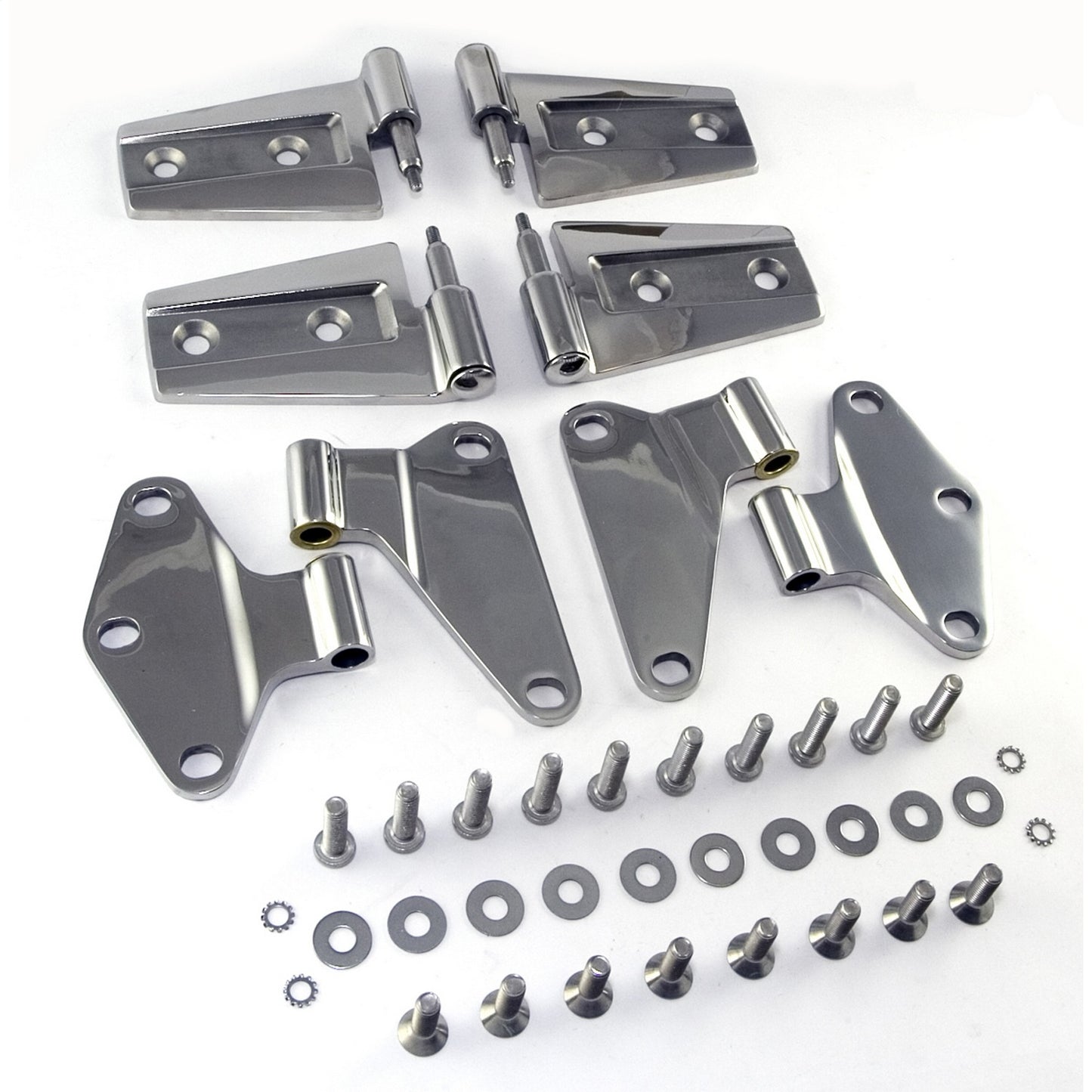 RUGGED RIDGE | 11111.2 | Door Hinge Kit, Stainless Steel; 07-18 Jeep Wrangler Jk