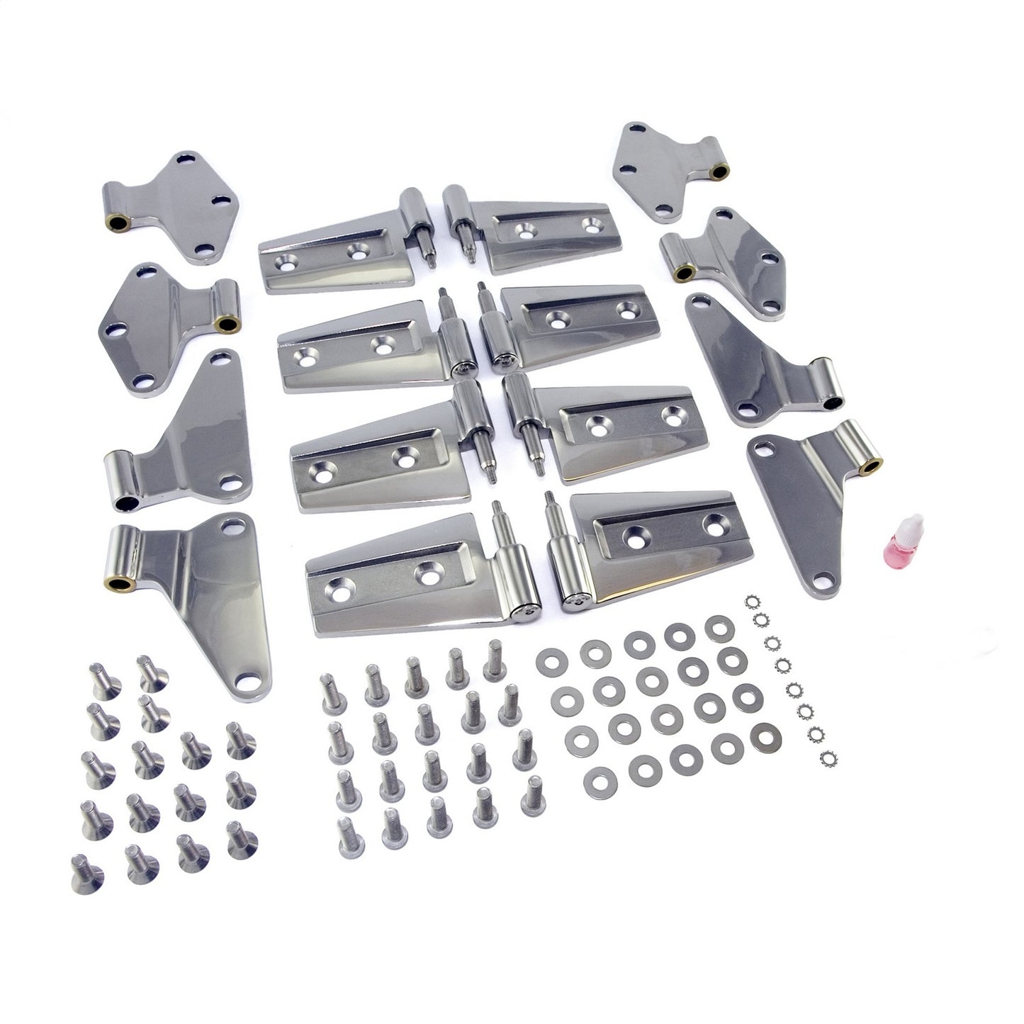 RUGGED RIDGE | 11111.21 | Door Hinge Kit, Stainless Steel; 07-18 Jeep Wrangler Jku
