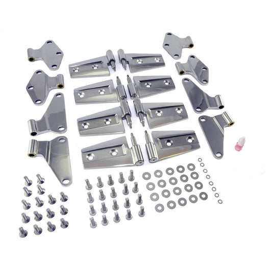 RUGGED RIDGE | 11111.21 | Door Hinge Kit, Stainless Steel; 07-18 Jeep Wrangler Jku
