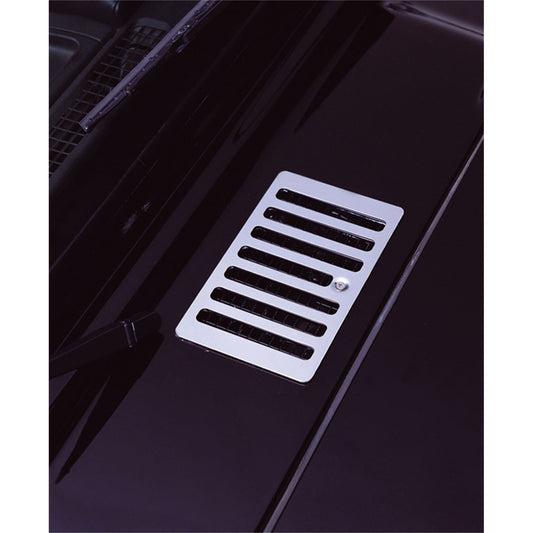 RUGGED RIDGE | 11117.04 | Hood Vent Cover, 98-06 Jeep Wrangler/Unlimited, Stainless
