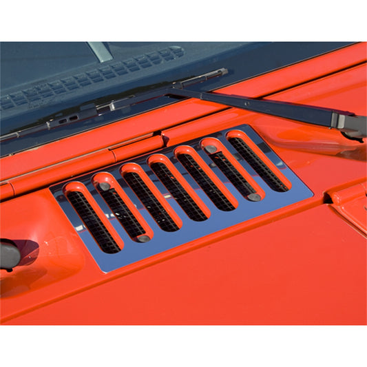 RUGGED RIDGE | 11117.05 | Hood Vent Cover,Stainless Steel, Jeep Wrangler(Jk)07-16