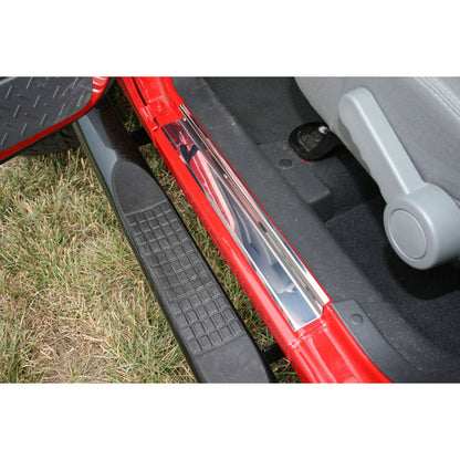 RUGGED RIDGE | 11119.05 | Entry Guard Pair Stainless Steel Jk Wrangler 4Dr 3M Tape 07-16