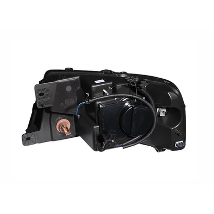Anzo USA | Projector Headlight Set w/Halo Clear Lens Chrome Housing G2 Pair w/LED Strip | Fits F-150 | 111203