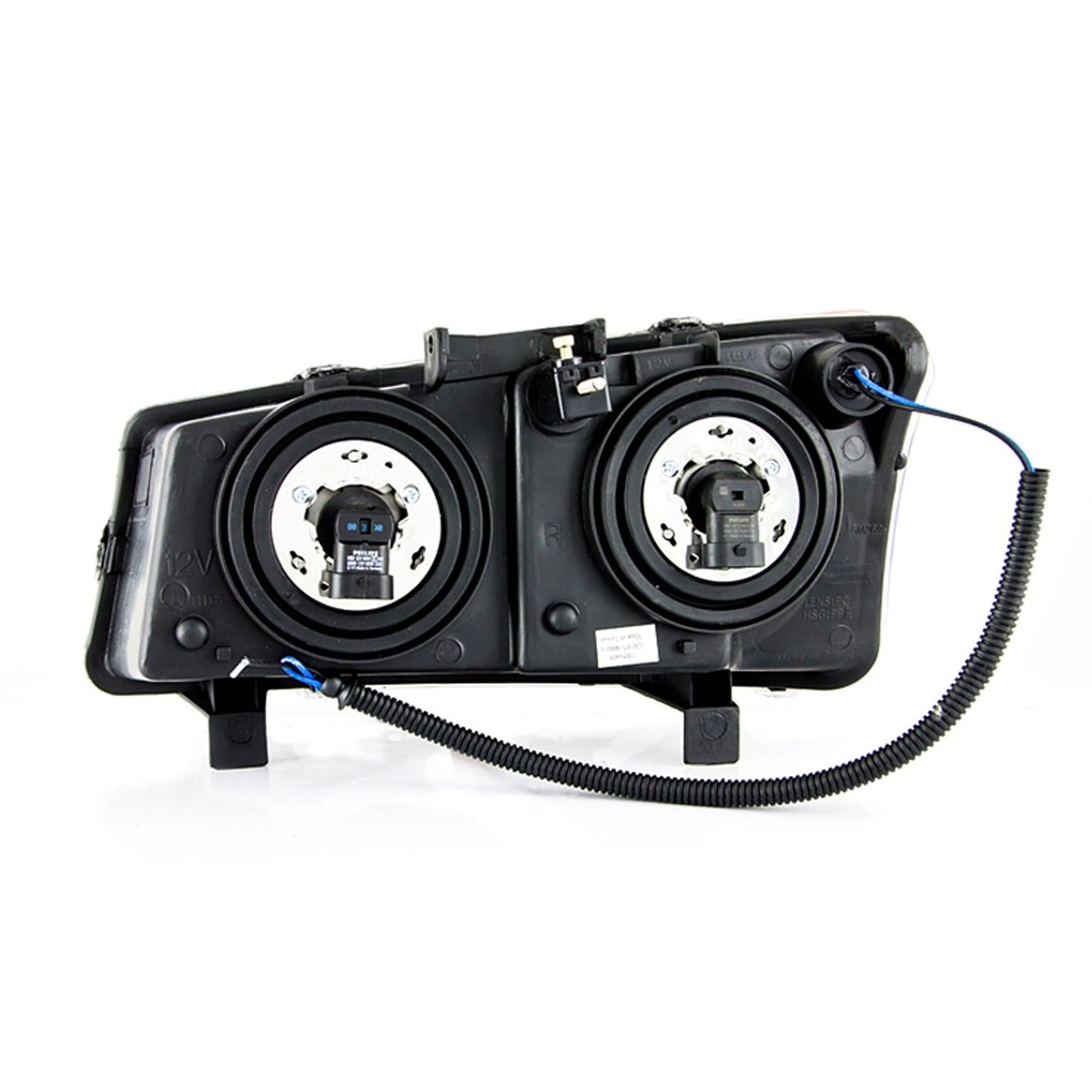 Anzo USA | Crystal Headlight Set w/Halo Clear Lens Black Housing w/LED Parking/Halo Pair | Fits Silverado 1500 | 111212