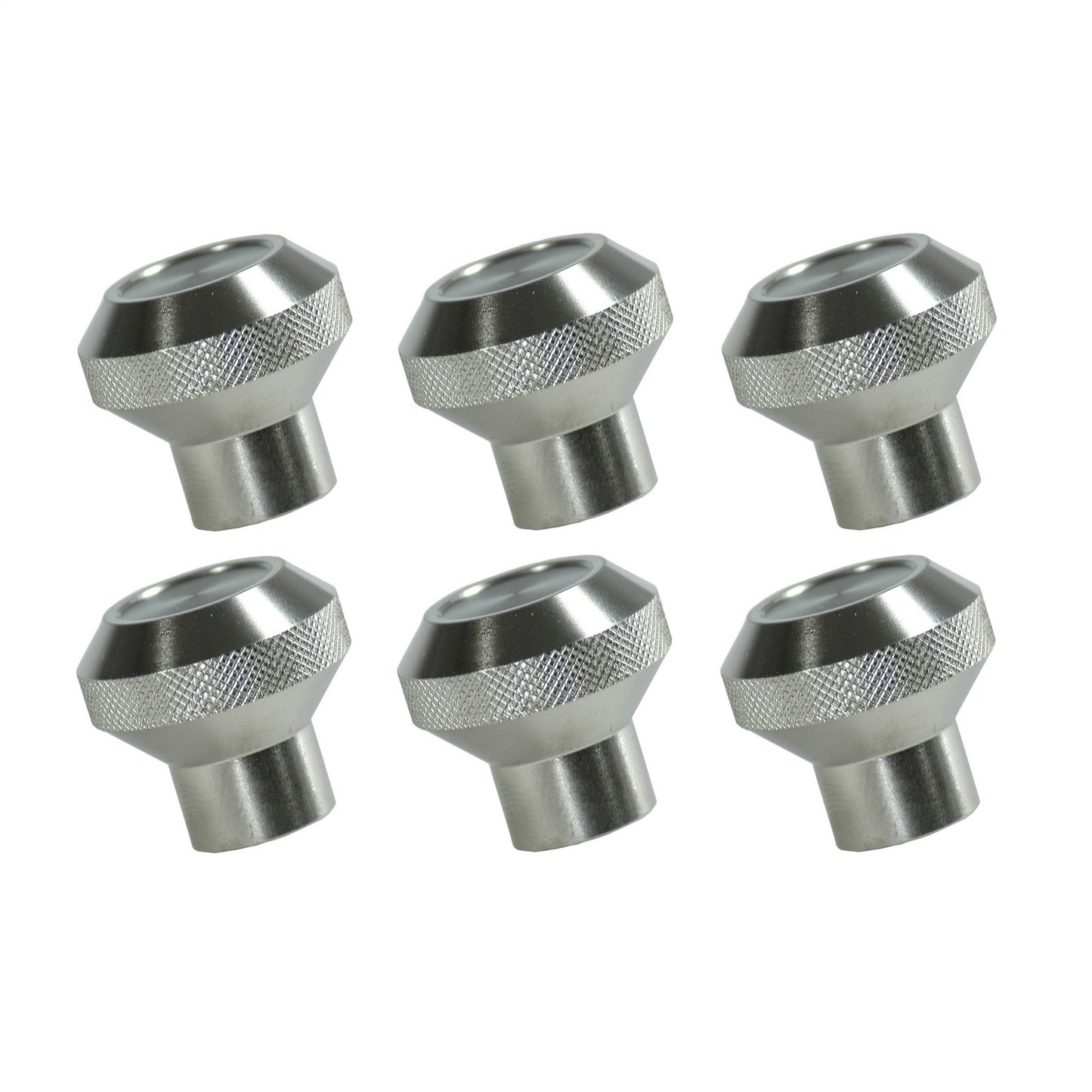 RUGGED RIDGE | 11126.01 | Billet Stainless Dash Knob Set, Clear Coated, 76-86 Cj