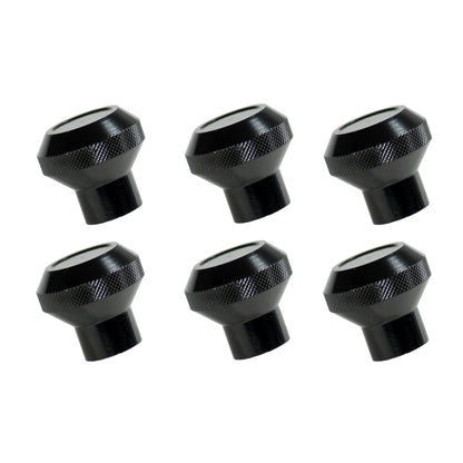 RUGGED RIDGE | 11126.02 | Billet Stainless Dash Knob Set, Black, 76-86 Cj