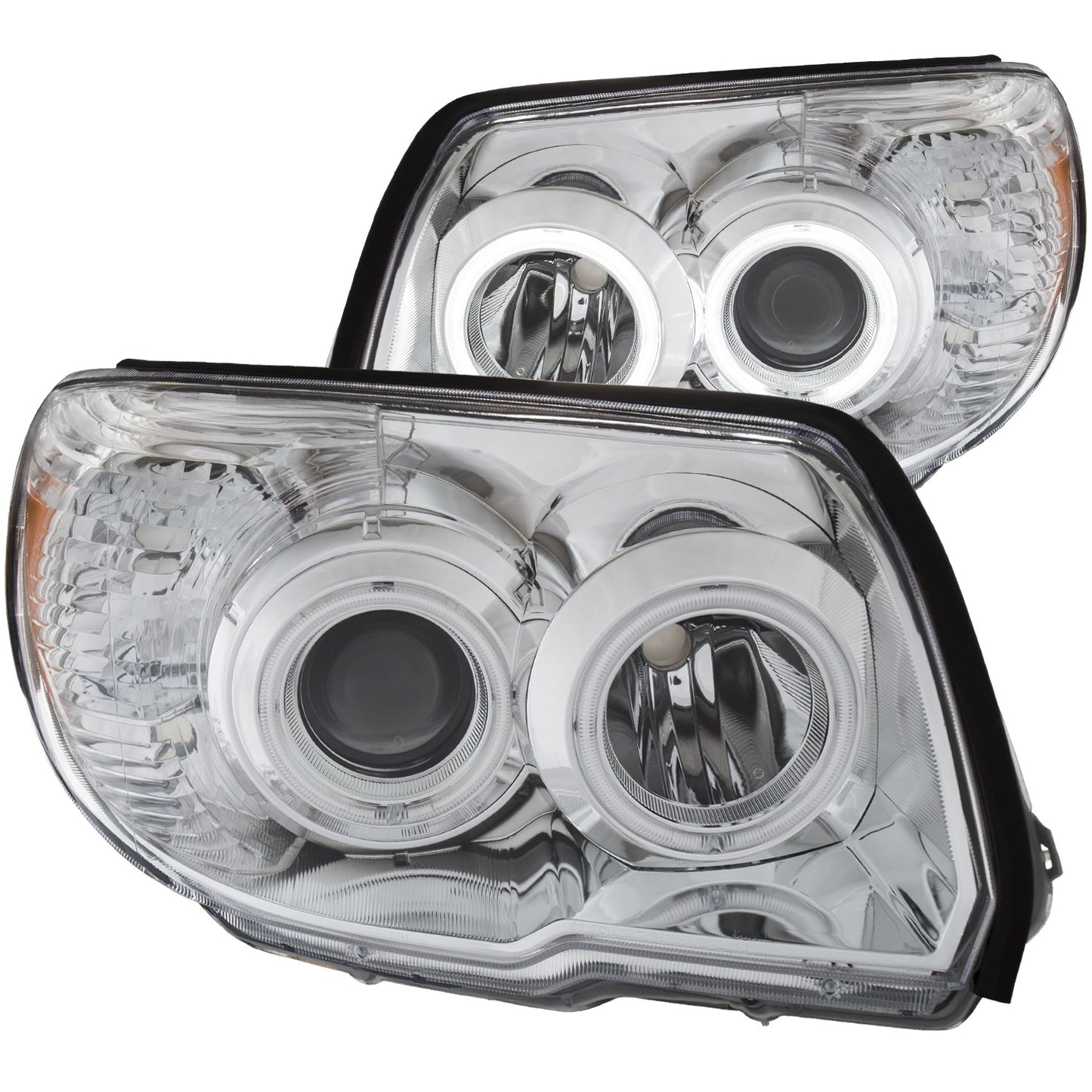 Anzo USA | Projector Headlight Set Clear Lens Chrome Housing w/U-Bar Pair | Fits 4Runner | 111321