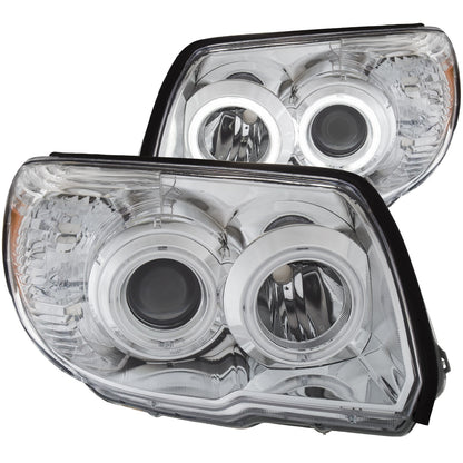 Anzo USA | Projector Headlight Set Clear Lens Chrome Housing w/U-Bar Pair | Fits 4Runner | 111321