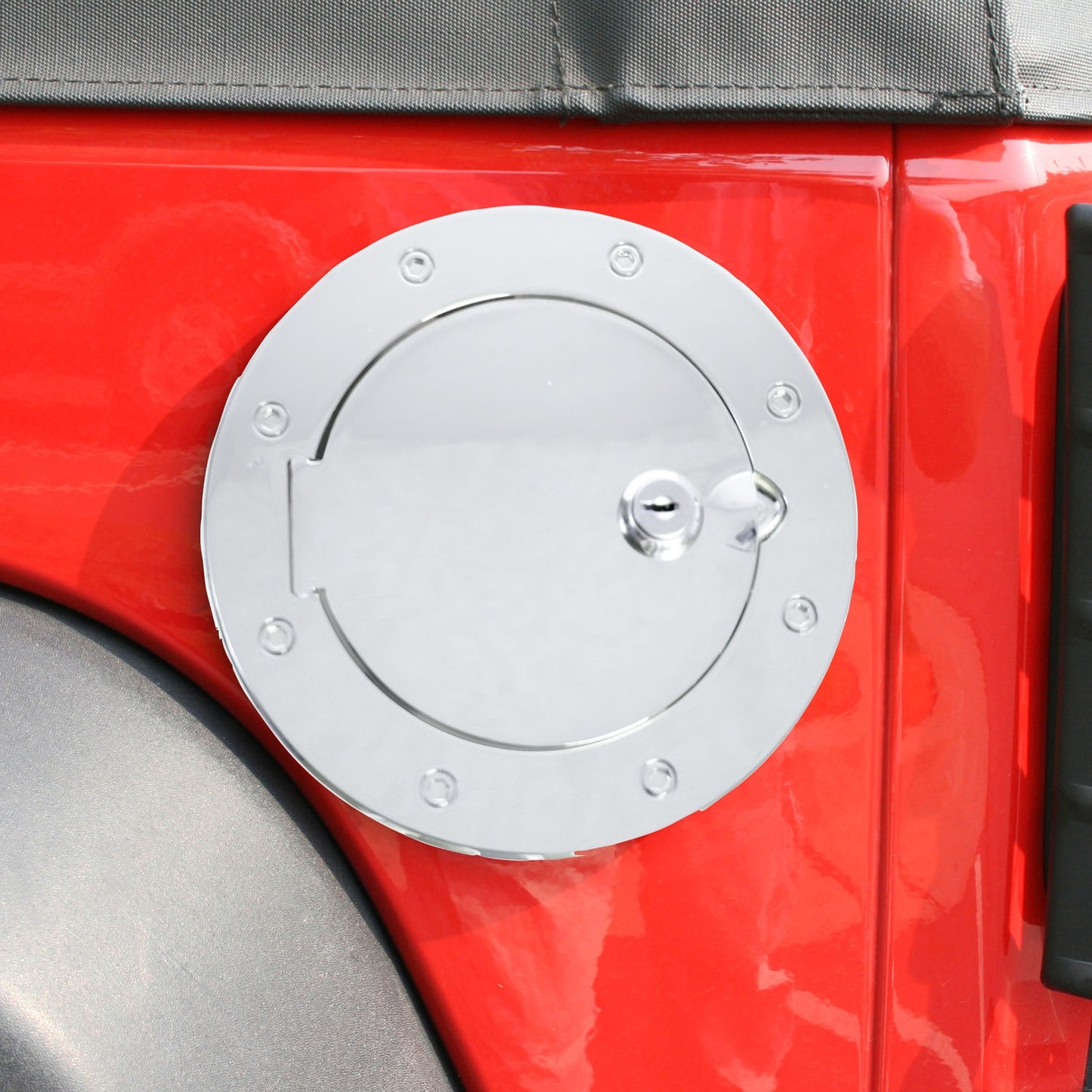 RUGGED RIDGE | 11134.03 | Fuel Cover Locking,Polished Stainless Steel, Jk Wrangler 07-16
